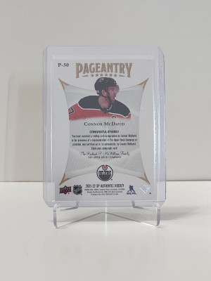 2021-22 SP Authentic Connor McDavid Pageantry Auto back